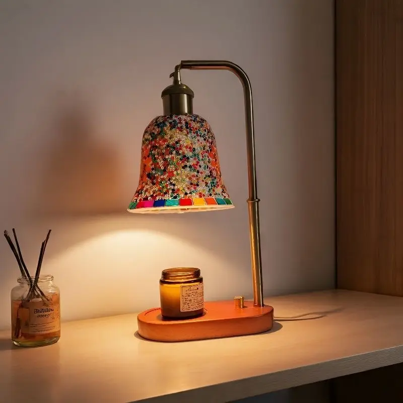 Nordic Creativity Floor Lamps Colored Glass Lampshade Desk Lamps Bedroom Hotel Homestay Cafe Atmosphere Illumination Luminaires