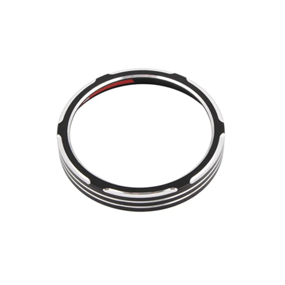 Embellecedor de velocímetro de motocicleta, anillo embellecedor de bisel de aluminio para Harley Sportster 883 1200 Dyna Street Bob Low Rider Road Glide negro