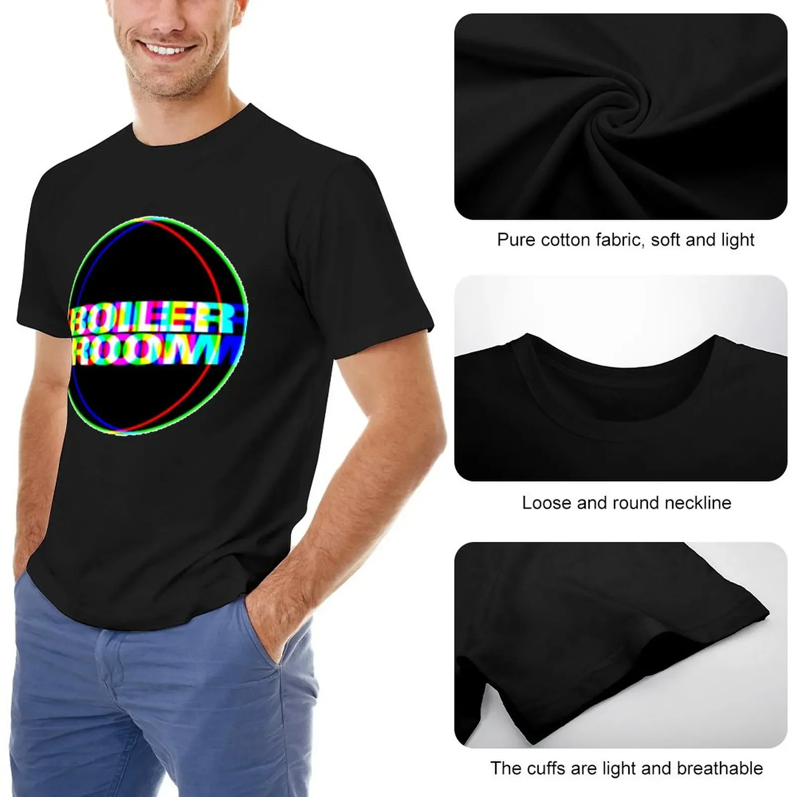 2025 new model Boiler Room Color Glitch I T-Shirt Aesthetic clothing quick ying shirt cute tops mens graphic t-shirts big and ta