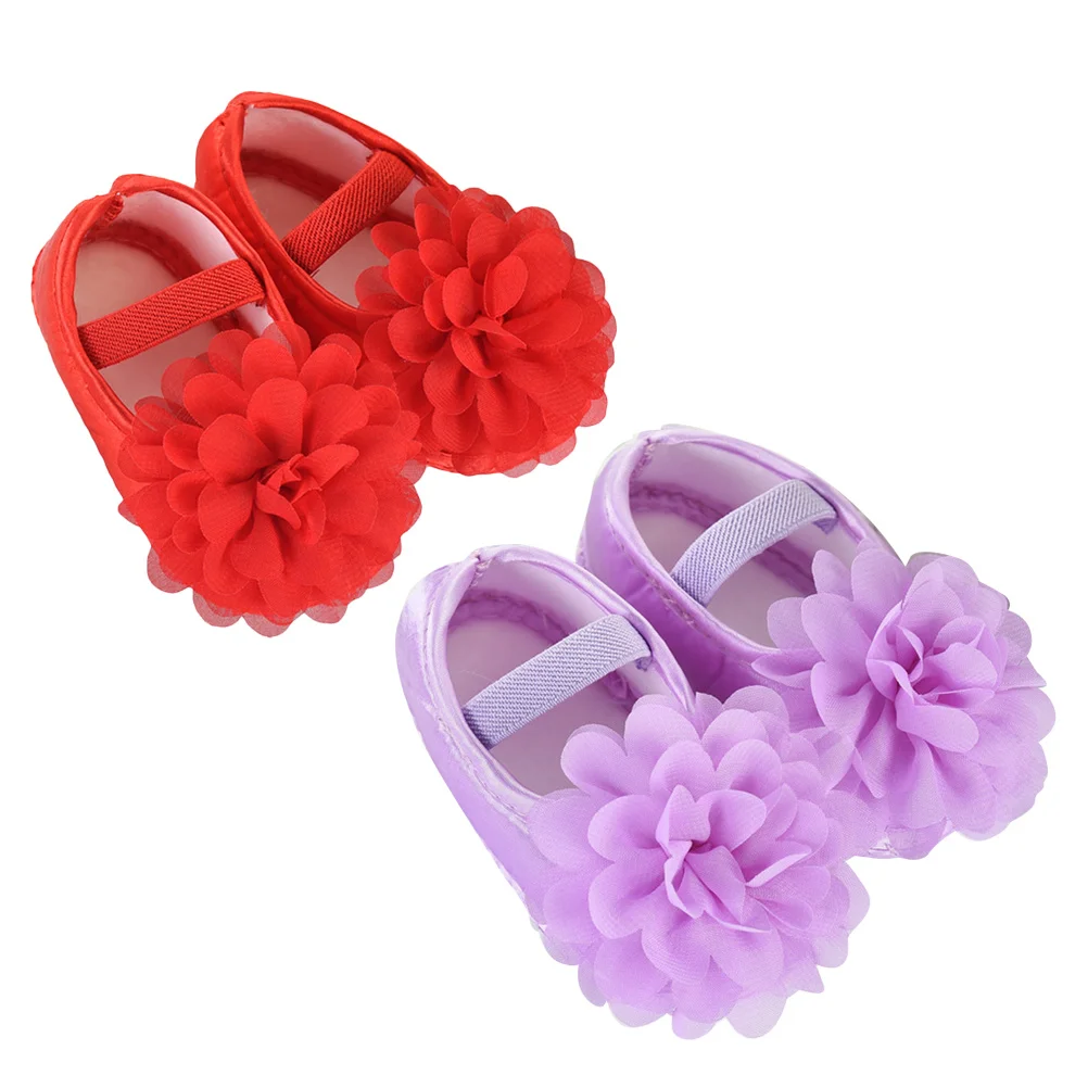 زوج واحد من أحذية الفتيات الصغيرات نعل شريط غير قابل للانزلاق مرفق من الصعب لإزالة تصميم جميل رائع للأطفال حديثي الولادة #5
