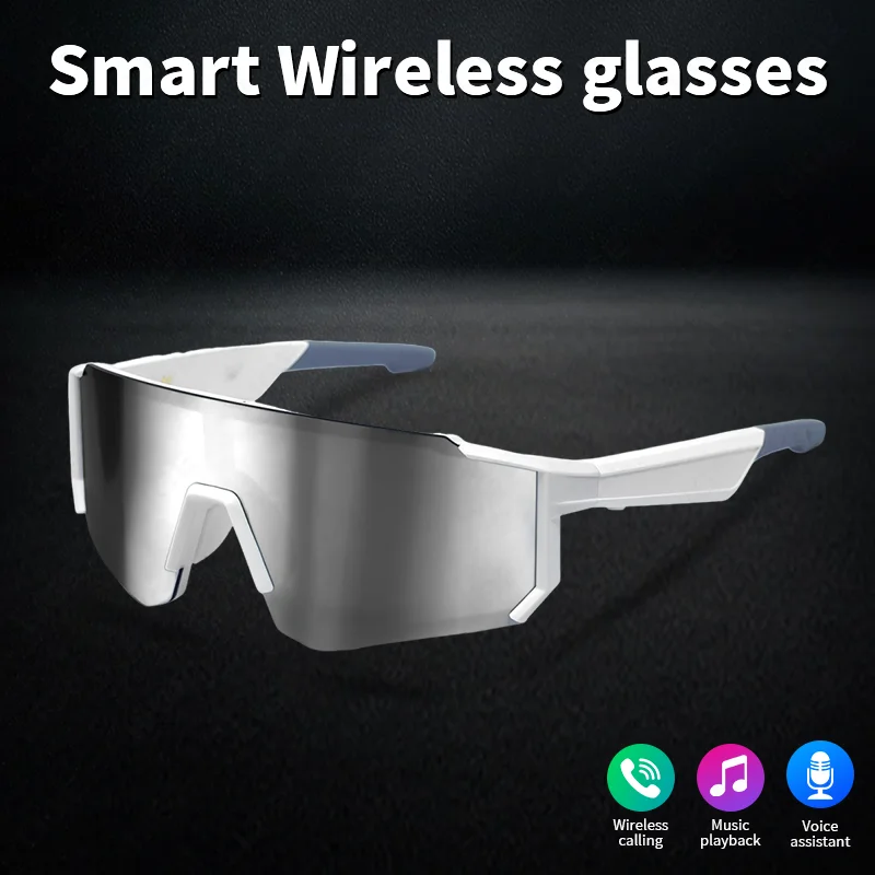 Smart Glasses Cycling Sport 100+ Online Language AI Automatic Dialogue Translation Bluetooth Glasses With Speaker UV Protection