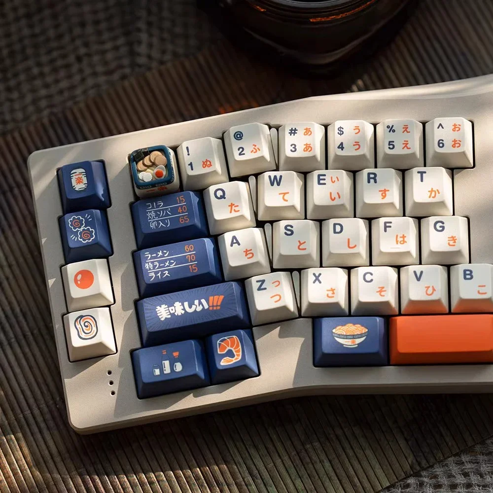 

Japanese Ramen Styling Creative Keycap Thermal Sublimation PBT Thickened 1.7mm Key Cap for Mechanical Keyboard Game Accessories