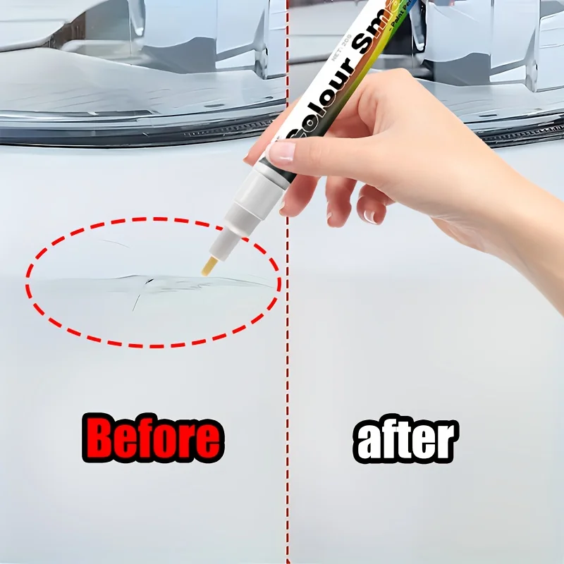 Car Scratch Repair Paint Pen - White Quick-Drying Paint, Quickly and Easily Repairs Scratches, Single-Layer Coating, Surface Rep