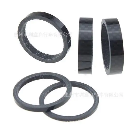 

Bicycle Carbon Fiber Washer Cycling Spacer Gasket Black Bike Handlebar Stem Spacers
