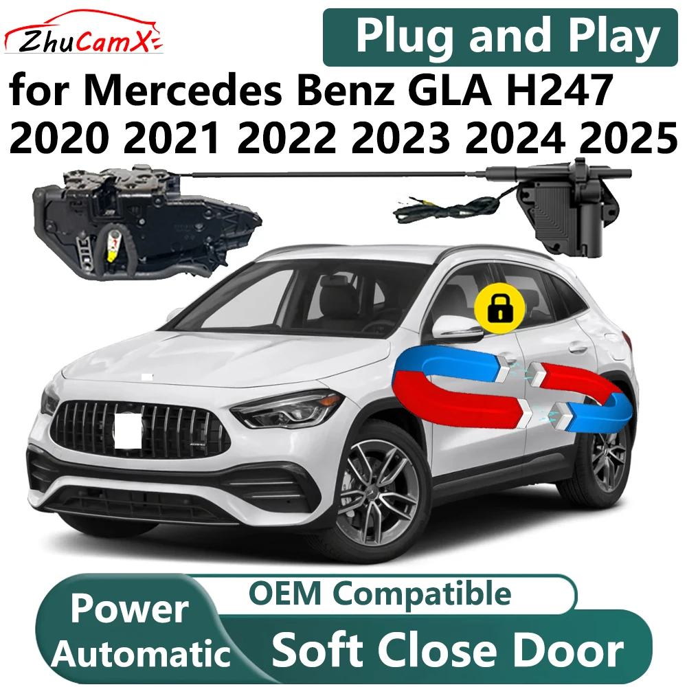 

ZhuCamX for Mercedes Benz GLA H247 2020-2025 Car Electric Soft Close Door System Power Closing Door Latch Lock OEM Plug and play