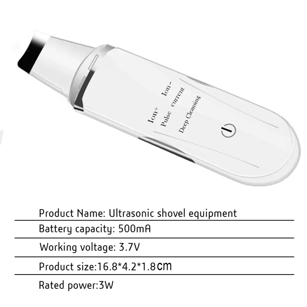 Ultrasone Huid Scrubber Trillingen Gezicht Peeling Mee-Eter Verwijderaar Diep Gezicht Reiniging Porie Spatel Ultrasoon Schoonheidsinstrument