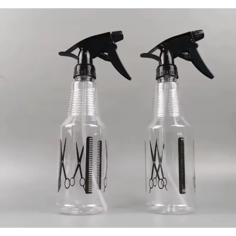 250ml Transparent Plastic Trigger Spray Bottle Reusable Hair Salon Barber Water Sprayer for Hairspray Styling Tool Clear