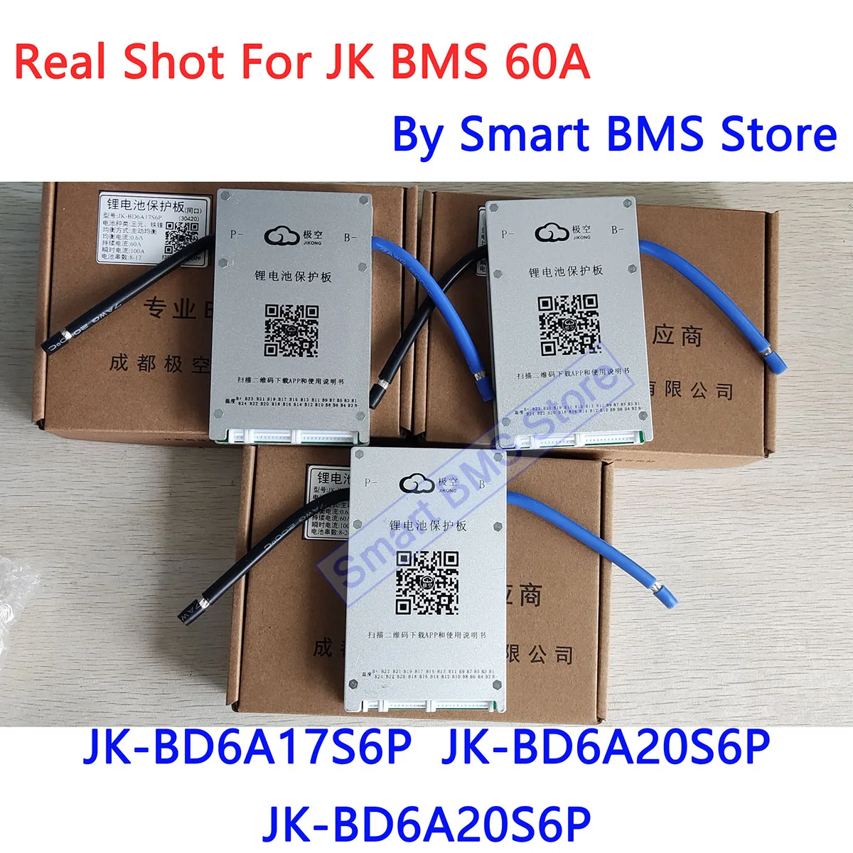 SMART Jikong JK BMS 60A 0.4A 0.6A Active Balance BD6A17S6P BD6A20S6P BD6A24S6P Li-Ion Lifepo4 8s 17s 20s 24s Smart BMS Within BT