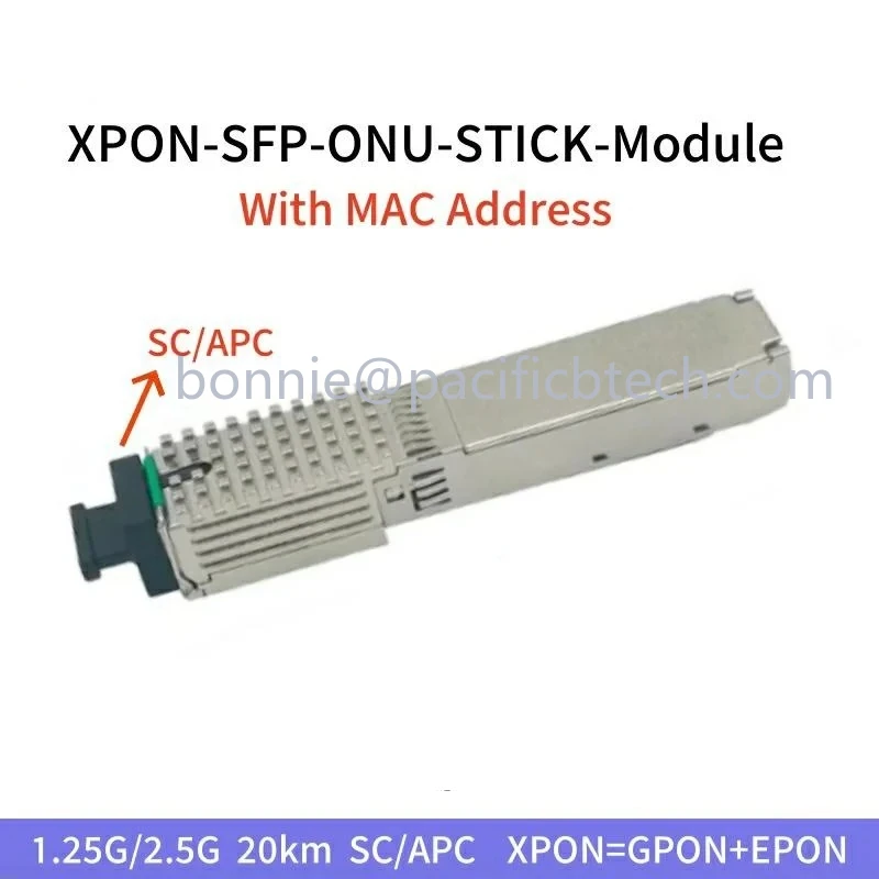 HSGQ V08 EPON Stick SFP GPON ONU STICK With MAC SC 1310nm/1490nm with DDM V08 Version 20KM Modem OLT ONU MAC XPON