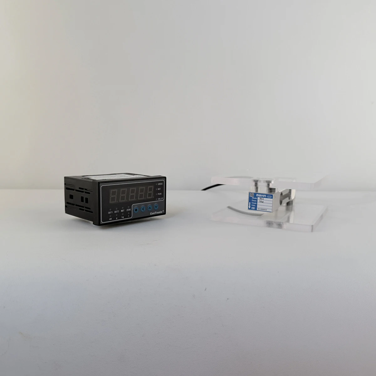 High Precision Load Cell Kit Aluminum Cantilever Sensor with Digital Weighing Controller Indicator and Acrylic Bracket