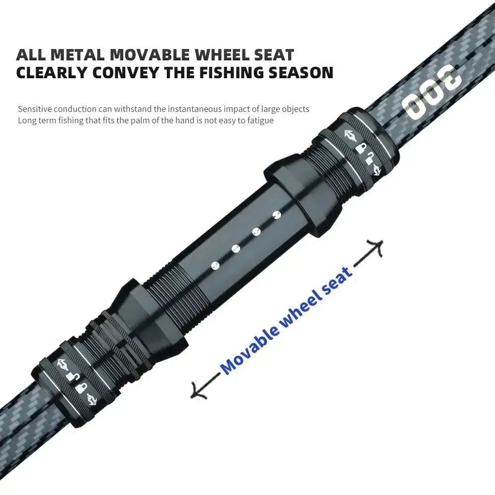 Super Hard Telescopic Fishing Rod Glass Fiber Spinning Carp Spinning Rod 2.1m-4.5m Long Range Fishing Pole Freshwater Fishing
