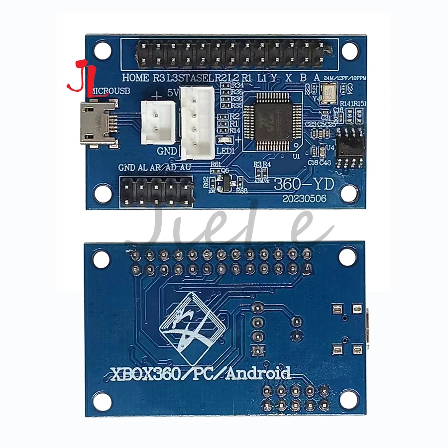 1-2 Players USB Encoder Arcade Game Zero Delay Joystick PCB Board Controller for PC/PS3/PS4/Android/IOS/XBOX360 Wireless/Wired
