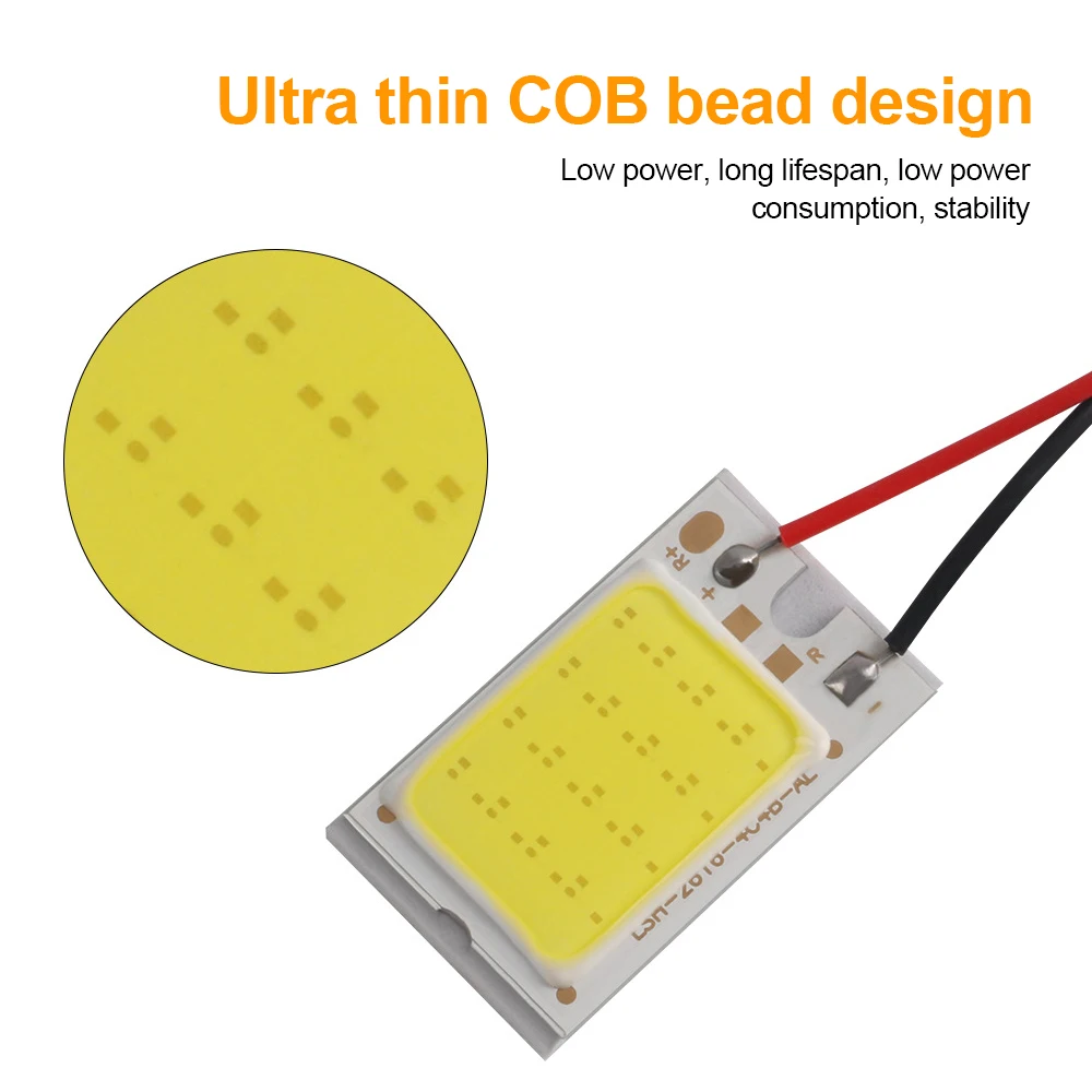 10 шт. автомобильные светодиодные фонари панель 18/24/36/48 SMD T10 BA9s 12 В COB лампа автомобильный купольный светильник лампы для чтения авто аксессуары для интерьера