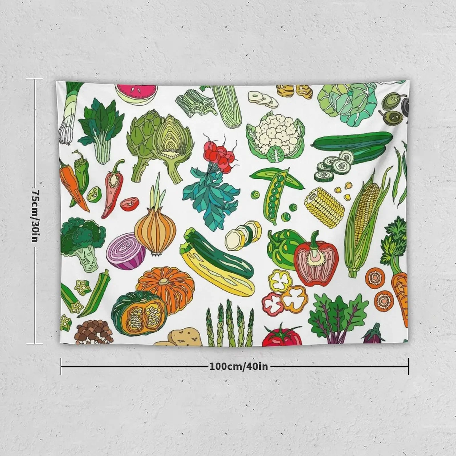 Get Veggies! Tapestry Wallpapers Home Decor Room Decor Aesthetics For Room Room Decor Korean Style Tapestry