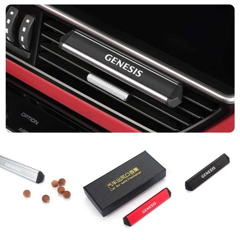 Car Air Vent Aroma Stick Comes With a Packet Of Aroma Granules For Hyundai Genesis Coupe Logo G70 G80 G90 GV60 GV70 GV80 EV BH