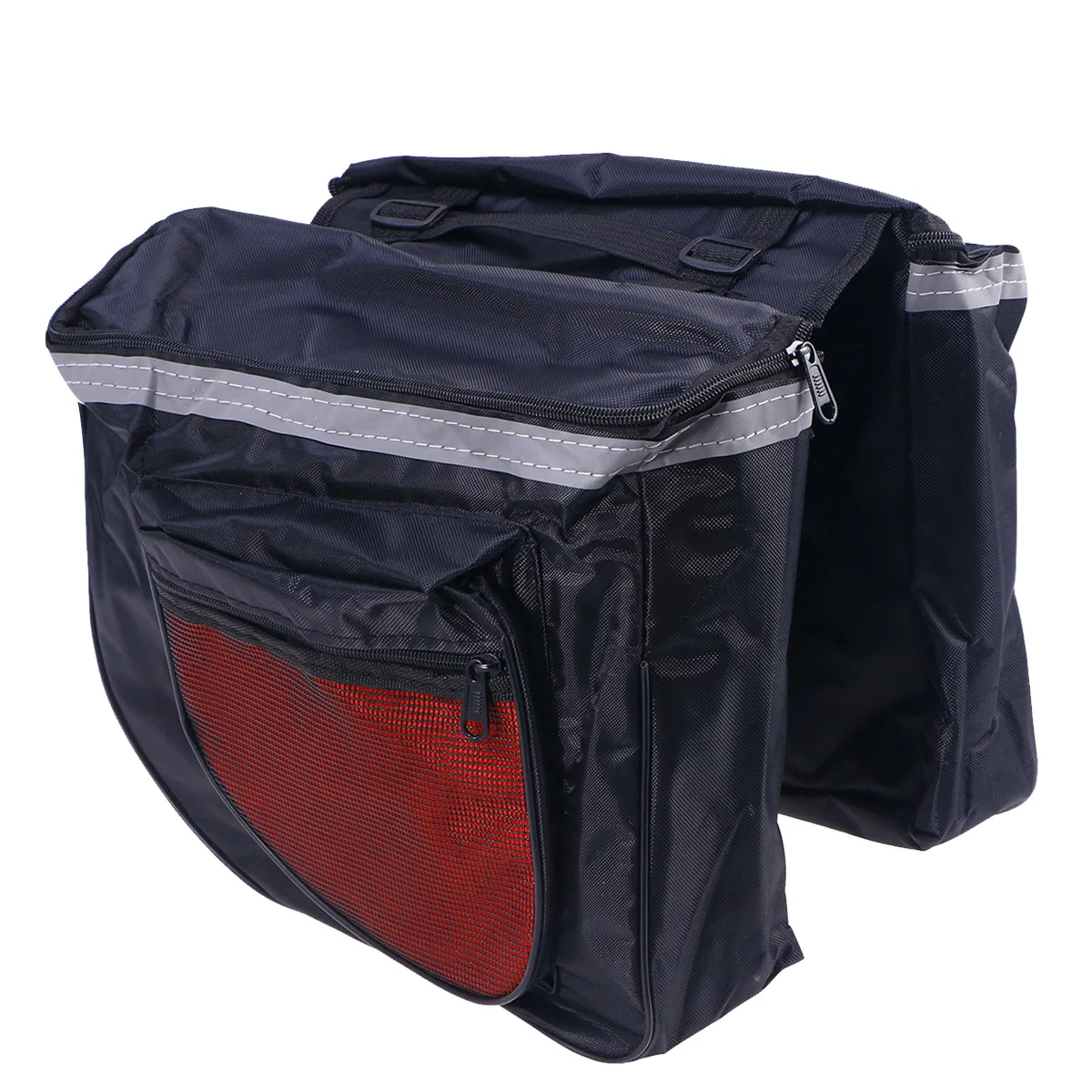 

Waterproof Side Rear Seat For Mountain Road Bike Black Red Double Packings Multifunctional Trunk Bag Reflective Strips Night