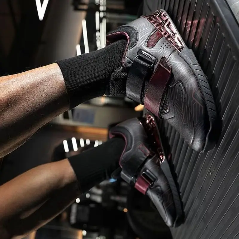 Professional Weight Lifting Shoe Squatting Shoes Man Unisex Weight Lifting Training Shoe Hook & Loop Men Squat Hard Pull Shoes