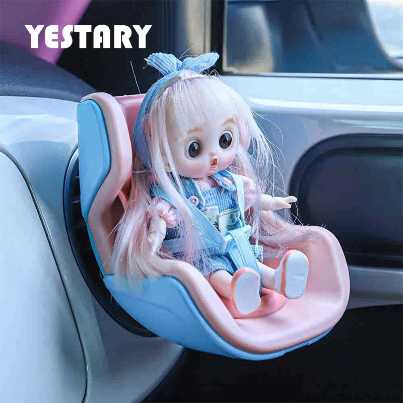 YESTARY Bjd 1/12 Dolls Accessories Safety Seats Toys For 1/8 1/6 Ob11 Dolls Fashion Cute Carseat For Dolls Car Journey Furniture