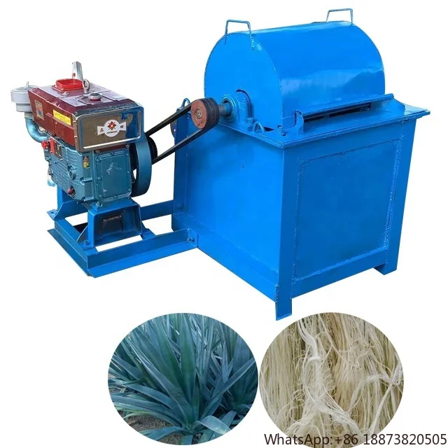 Industrial hemp sisal fiber extraction machinery sisal fiber automatic decorticator machine sisal fibre processing machine