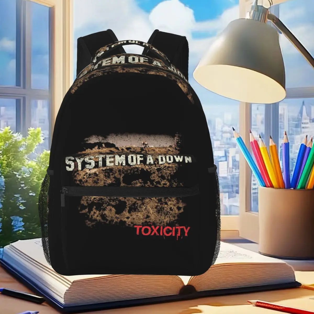 

System Of Band A Down Backpack Student Boys Girls BookBag Kids School Bag Laptop Shoulder Bags for Men Women