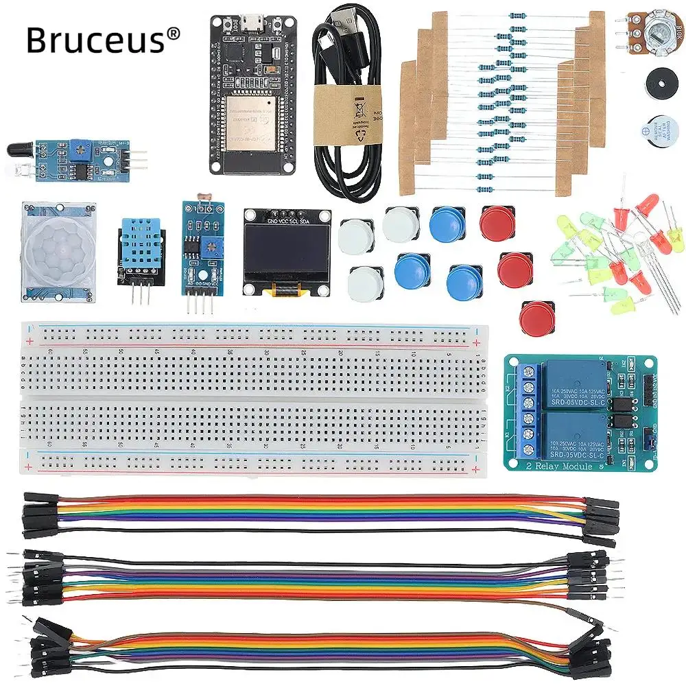 Basic Starter Kit for ESP32 ESP-32S WIFI Development Board Arduino Project Learning Tutorials with box