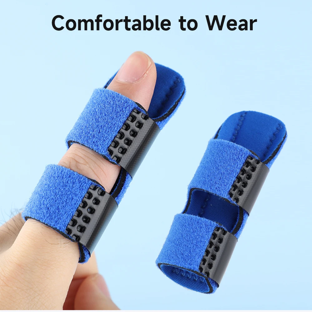 1pc Finger Splint Adjustable Finger Support Brace With Fastening Strap For Alleviating Finger Locking Popping Bending Correction