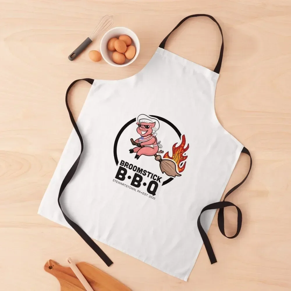 

Broomstick BBQ Logo Apron Waiter Uniforms Kitchen Apras Man Apron