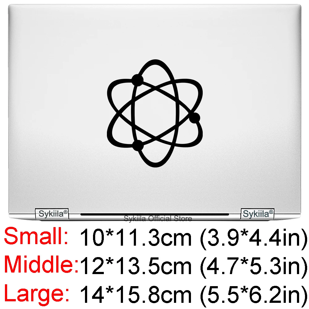 Vinyl Sticker for Macbook Pro 13 14 15 16 17 Skin Air 11 12 13 Laptop Computer Notebook Decal Atom Nucleus Molecule Orbit