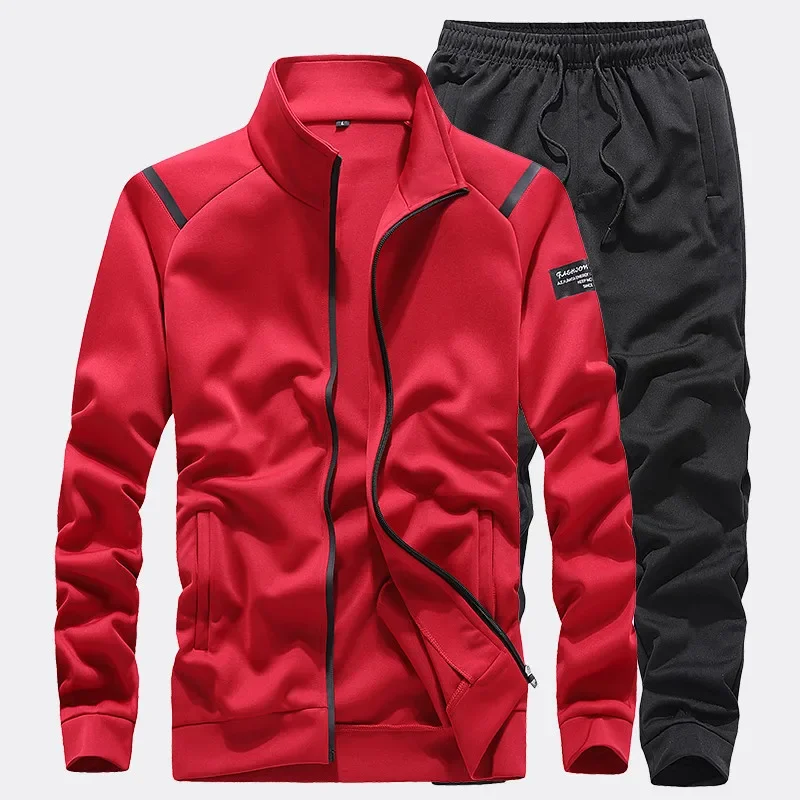 Men\'S Sportswear Set Quality Tracksuit Men Autumn Suits 2 Piece Sweatshirt+Pants Sports Suit Male Fashion Clothing Plus Size 7XL