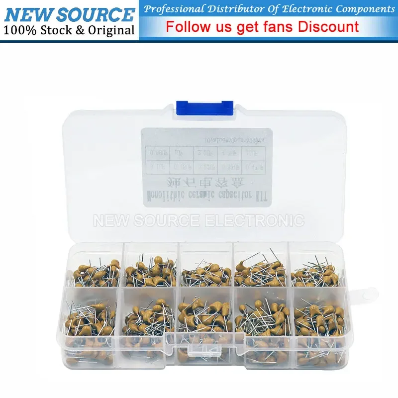 480/500pcs 10/24Values Monolithic Ceramic Capacitor 50V 10pF~10uF,Assorted Kit DIY 1UF 100 330 NF 0.1UF 102 104 105 474 334 473