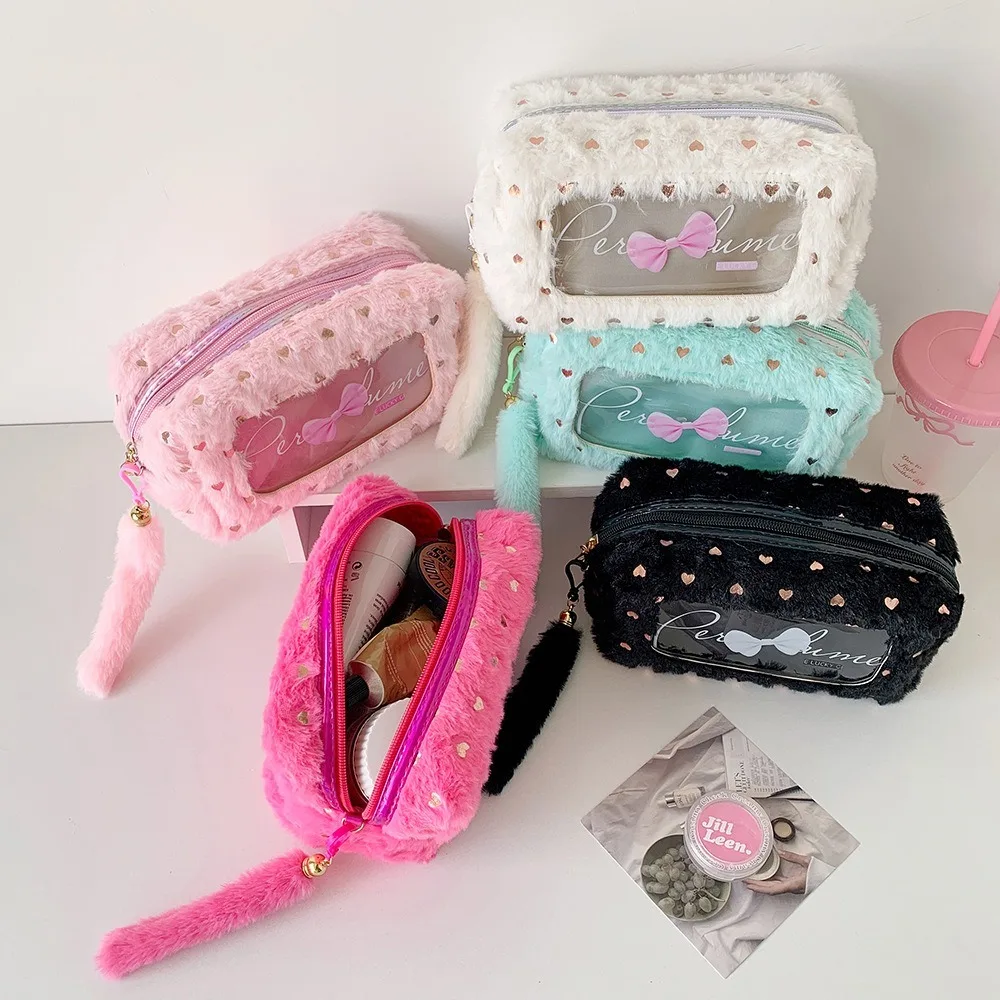 

New Bow Pencil Case Large Capacity Multifunctional Pencil Bag Desktop Stationery Organizer Pouch
