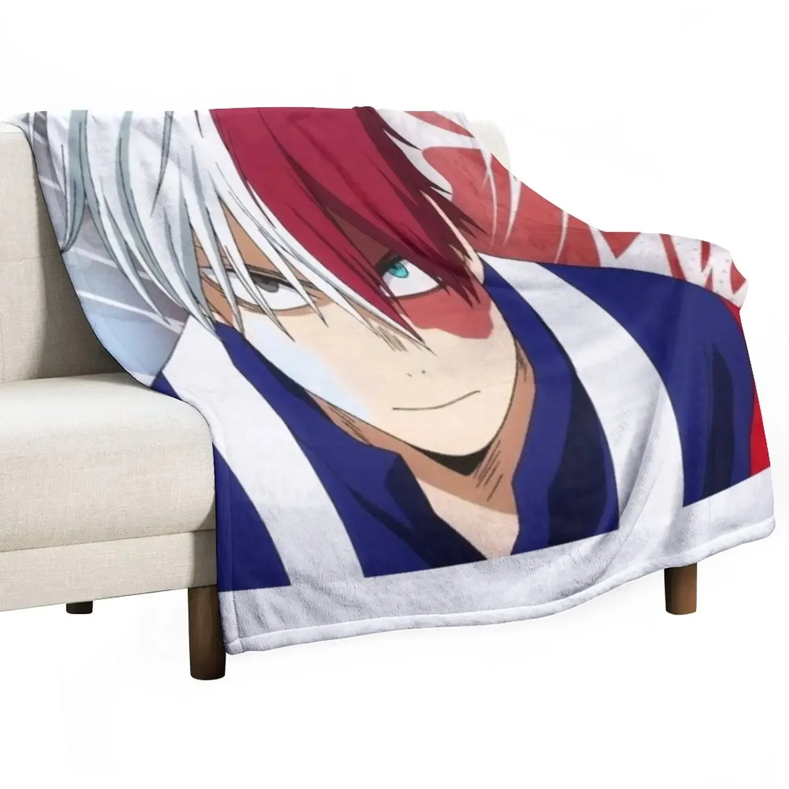 

Shoto todoroki Throw Blanket Summer Stuffeds Decorative Sofas Thermals For Travel Blankets