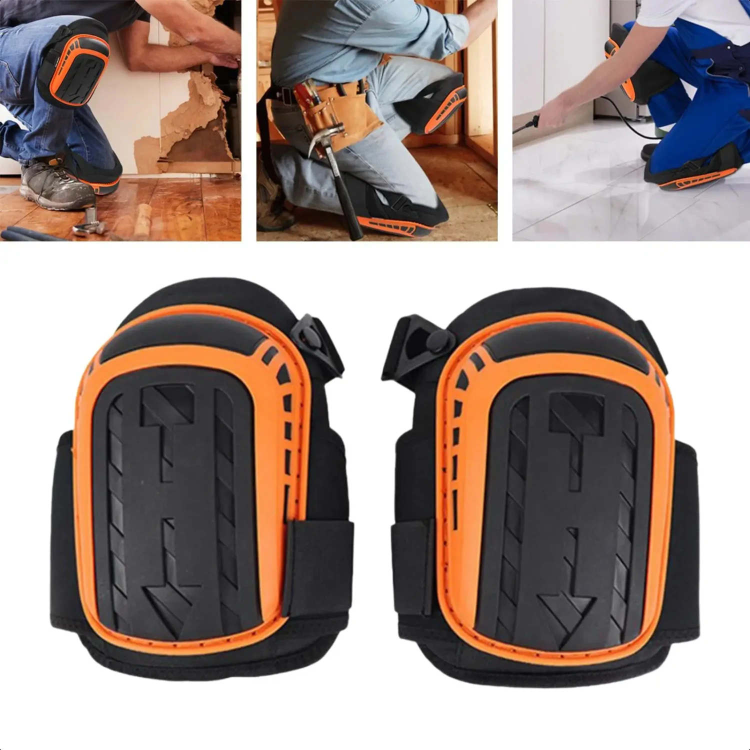 

2Pcs Professional Knee Pads With Heavy Duty Foam Padding and Comfortable Gel Work Gardening DIY Construction Flooring