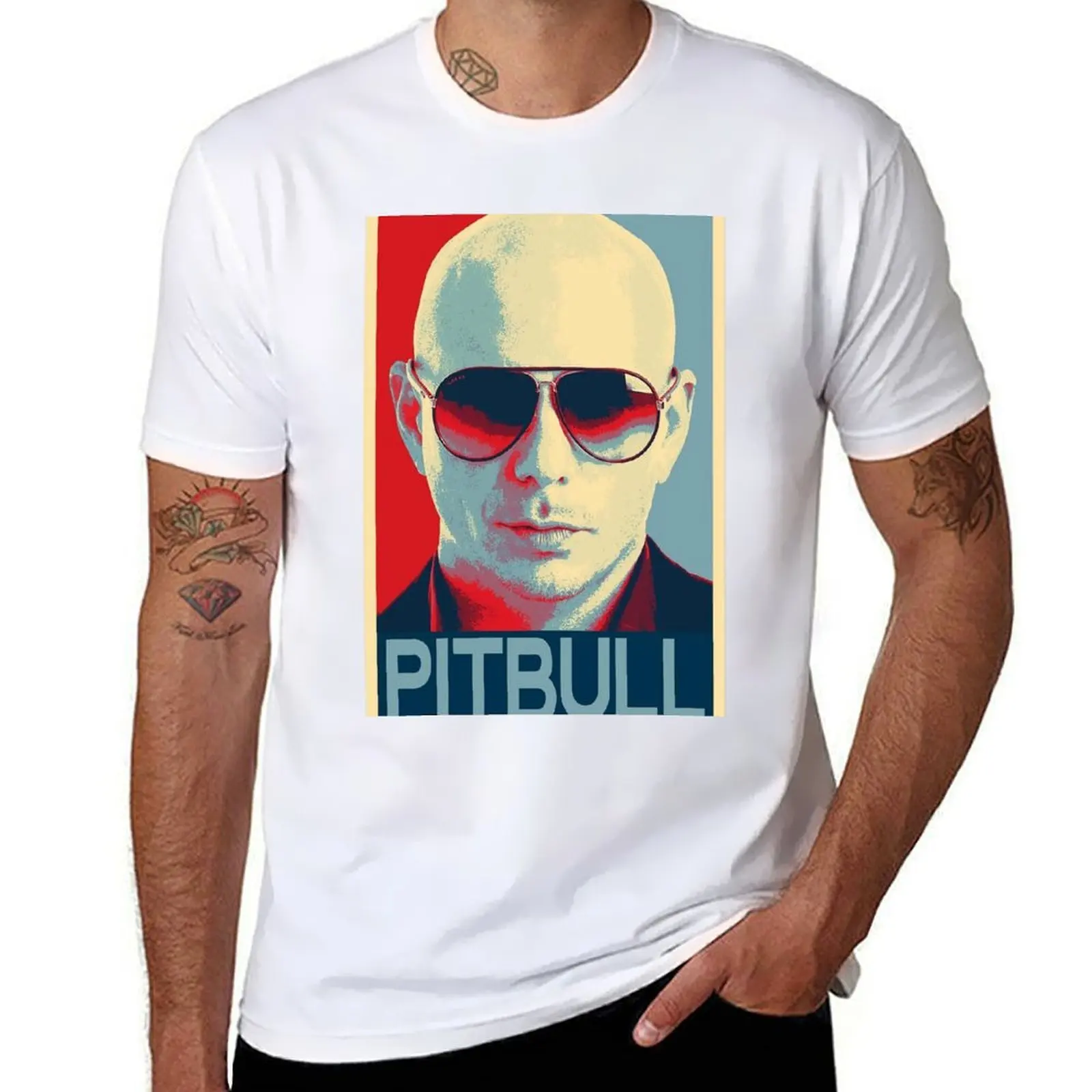 

Pitbull Vintage T-Shirt man t shirt summer t shirts cotton 100% T-Shirt
