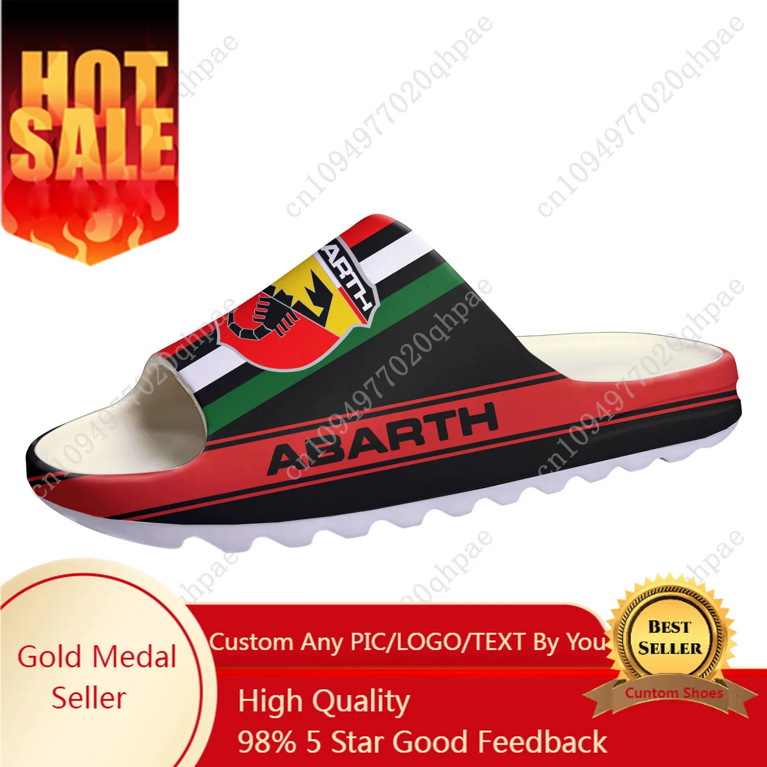 

A-Abarths Custom Made Soft Sole Sllipers Home Clogs Step On Water Shoes Mens Womens Teenager Bathroom Beach Step In Slliper