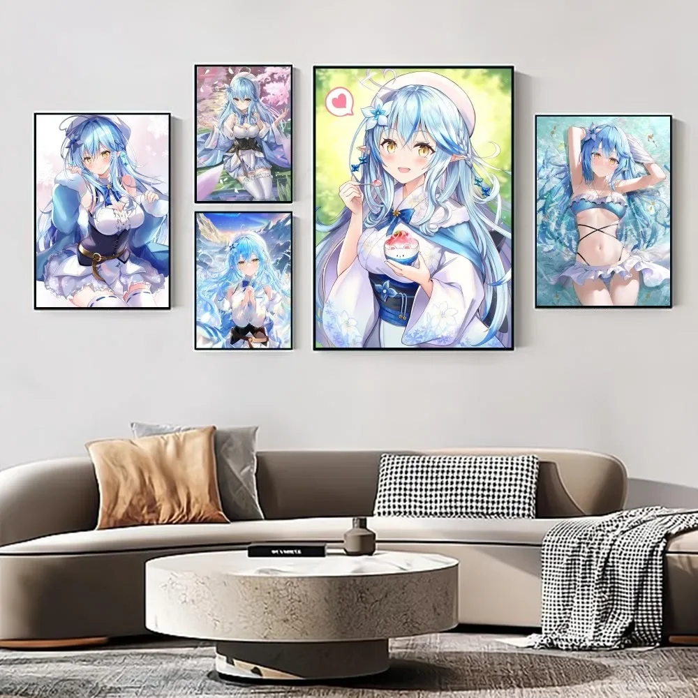 1pc Yukihana Lamy Hololive Vtube Game Anime Bikini Poster Poster Stickers Home Decor Aesthetic Art Mural Room Decor Digital