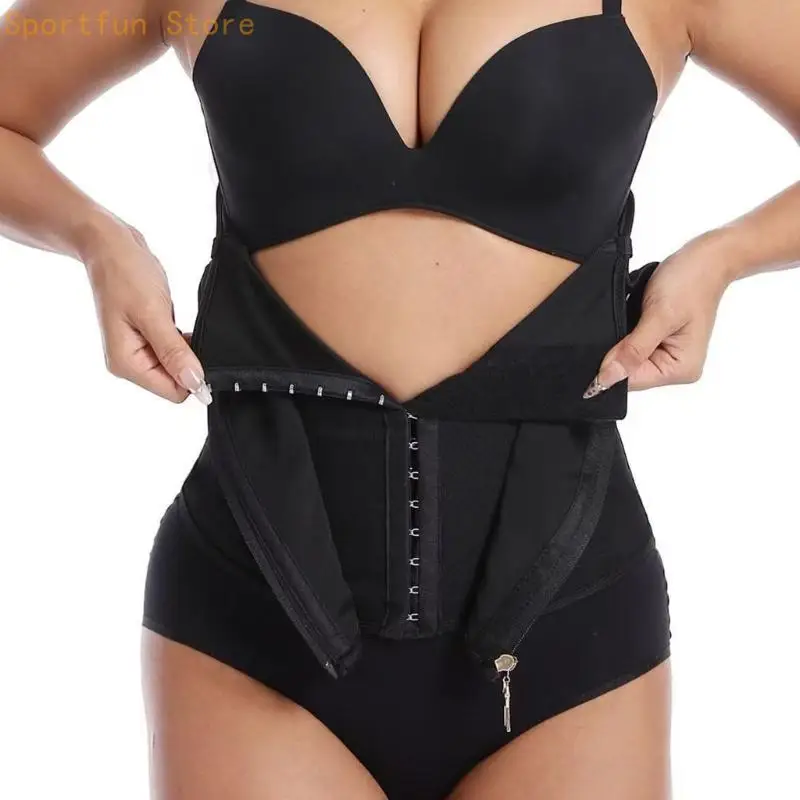 Women Corset Waist Trainer Belt Sport Body Shaper Adjustable Zippered and Hook For Workout Exercise And Body Shaping X7JD