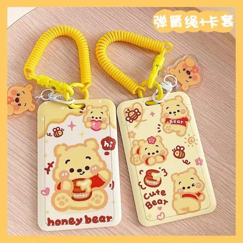 Disney cute cartoon pattern Winnie the Pooh new men and women bus subway cute keychain protective cover animation peripherals