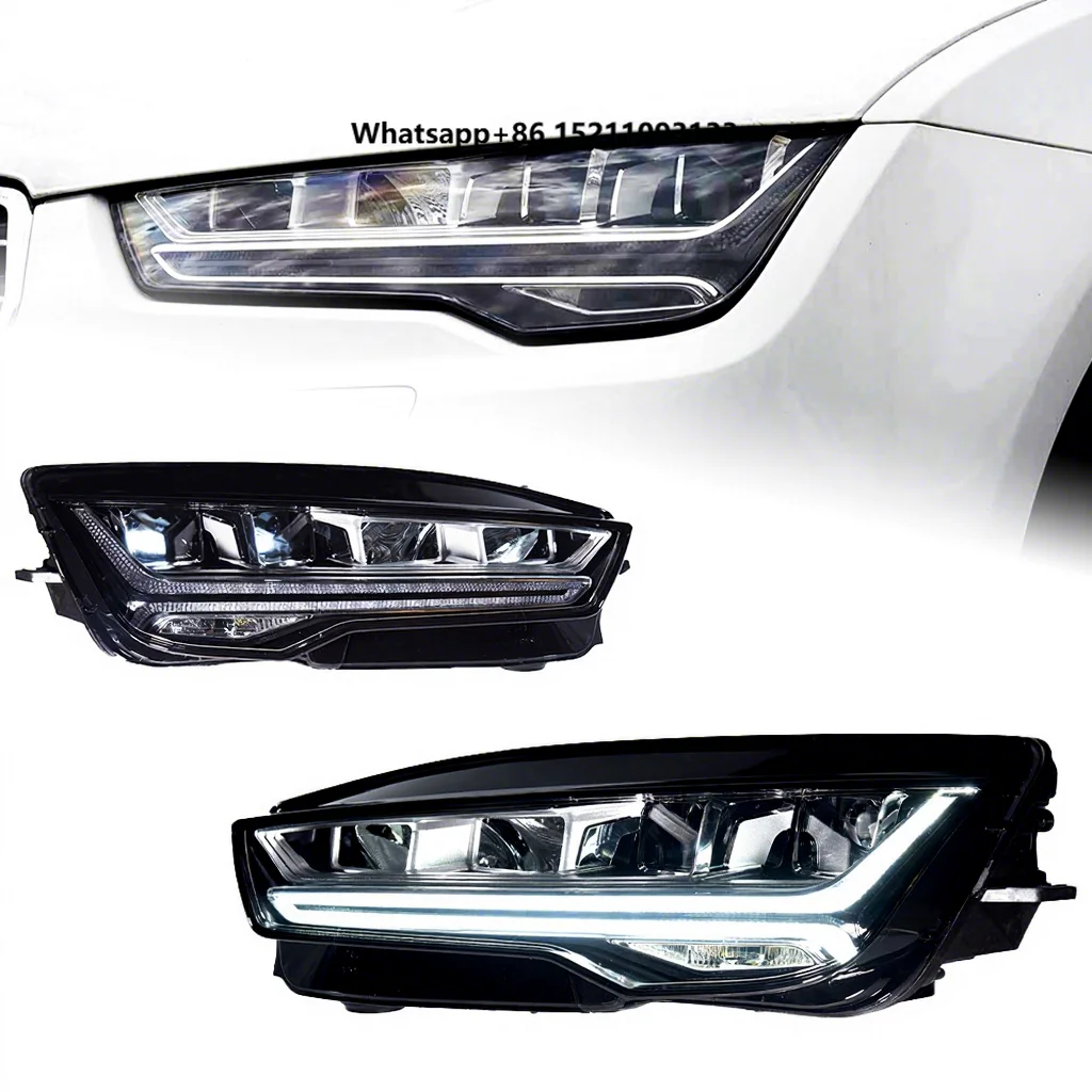 For  A7 Matrix Headlight 2011-2014, New Design, 12V LED Daytime Running Light & Sequential Turn Signal