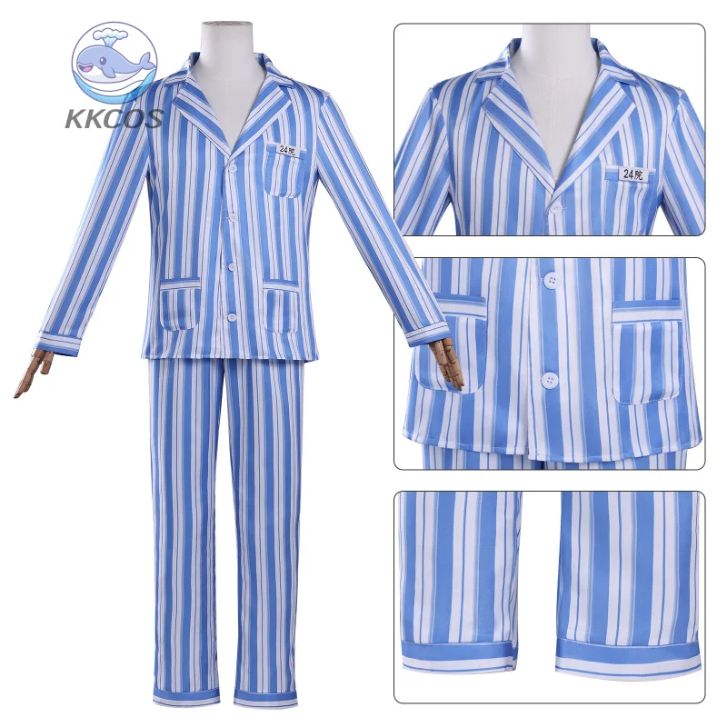Game Naraka: Bladepoint Rehabilitation Star Hospital Patient gown Cosplay Costume Men Game Anime Halloween Party KKCos