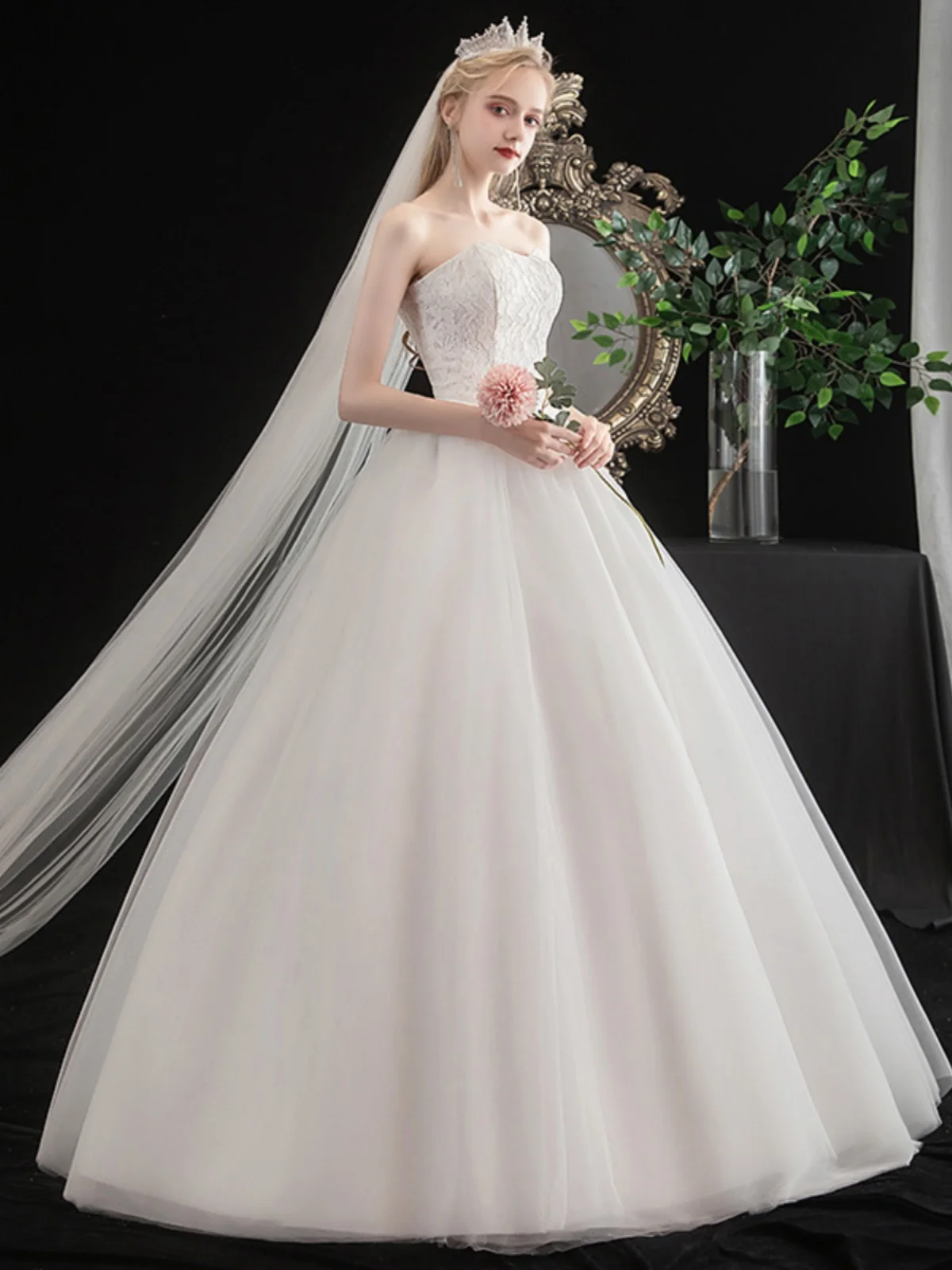 

2025 New Summer Autumn Strapl Wedding Dr Faion Simple Korean Sle Lace Princ Fairy Soft Women's Soft Wedding Dr