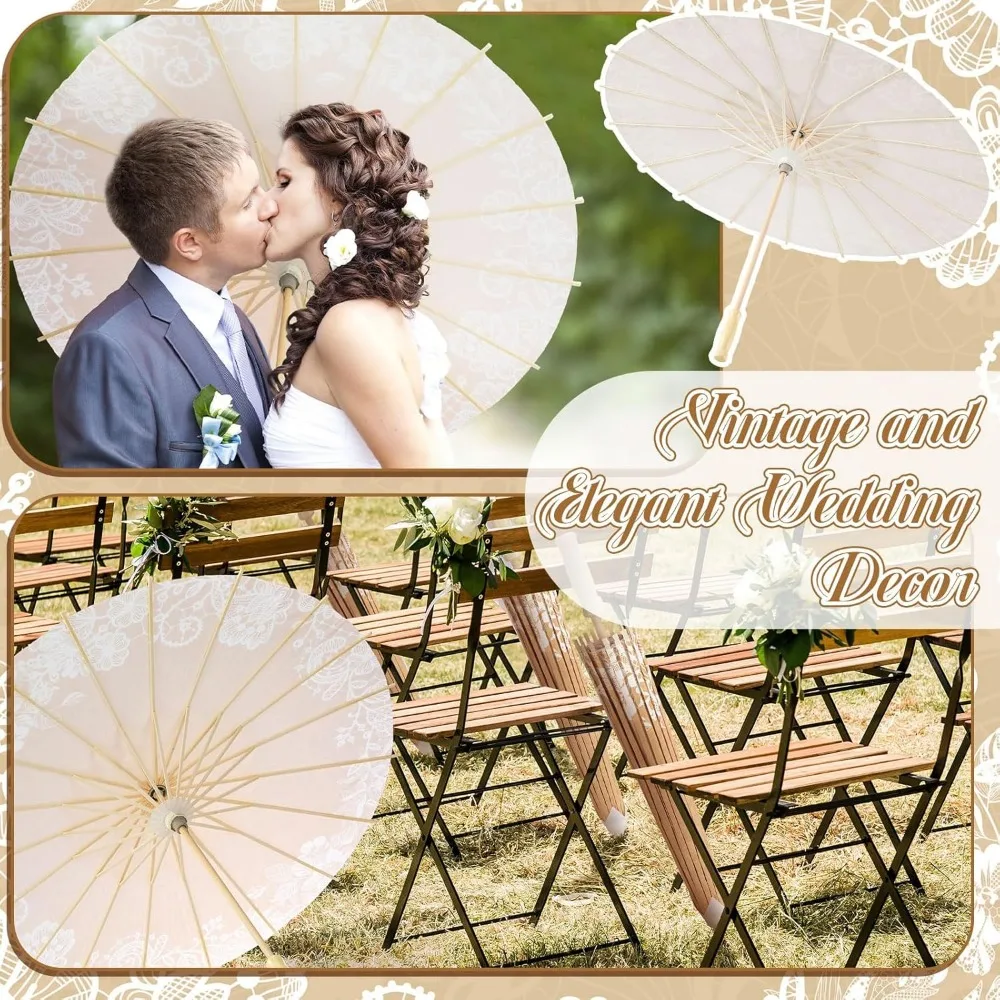 مظلات ورقية على الطراز العتيق للبيع بالجملة لحفلات الزفاف، مظلات شمسية مزخرفة يابانية صينية مقاس 23.6 بوصة لحفلات الزفاف وT #6