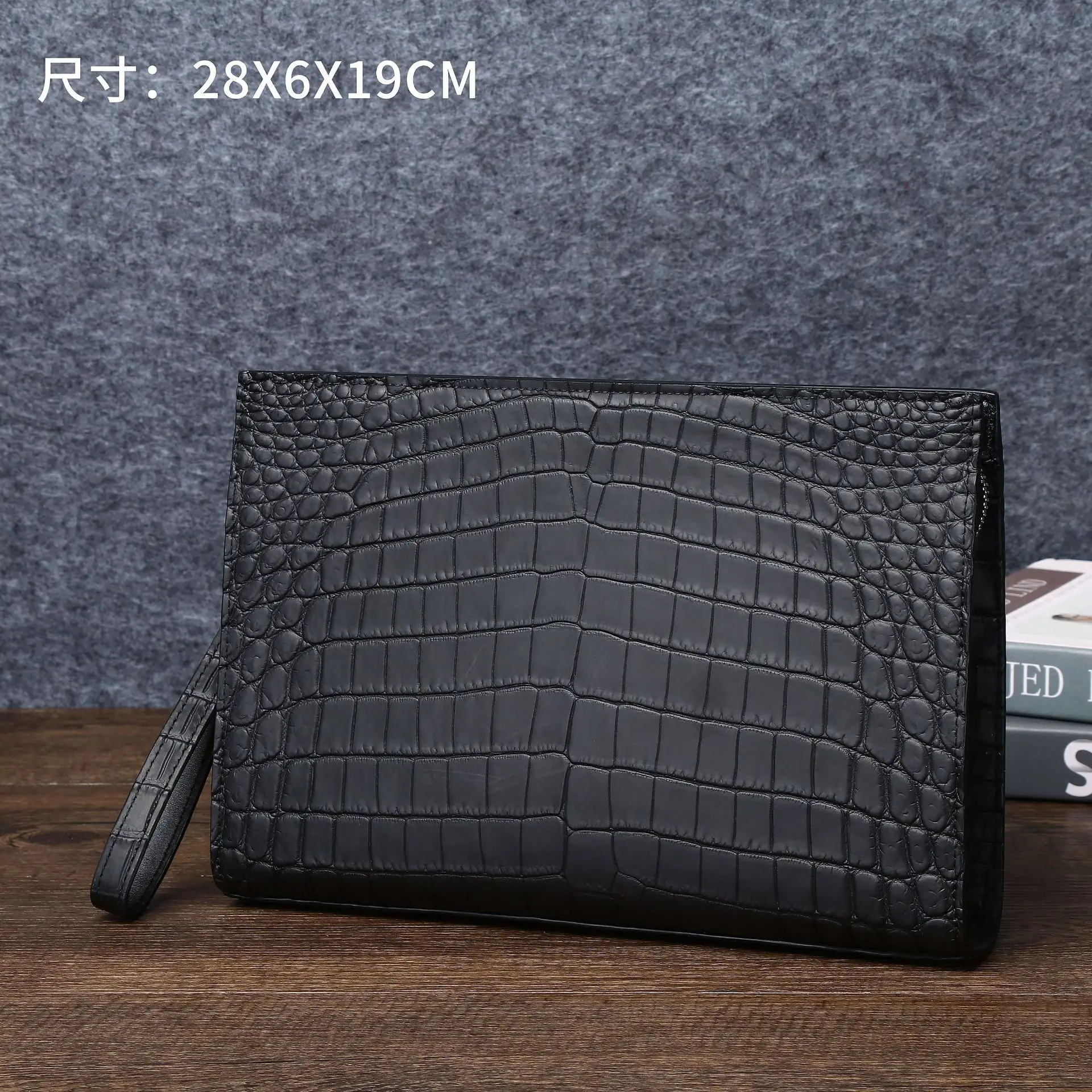 

Crocodile Belly Pattern Men's Handbag Large Capacity Toilet Business Clip Luxury Brand Bag Tidal сумка мужская портмоне мужское