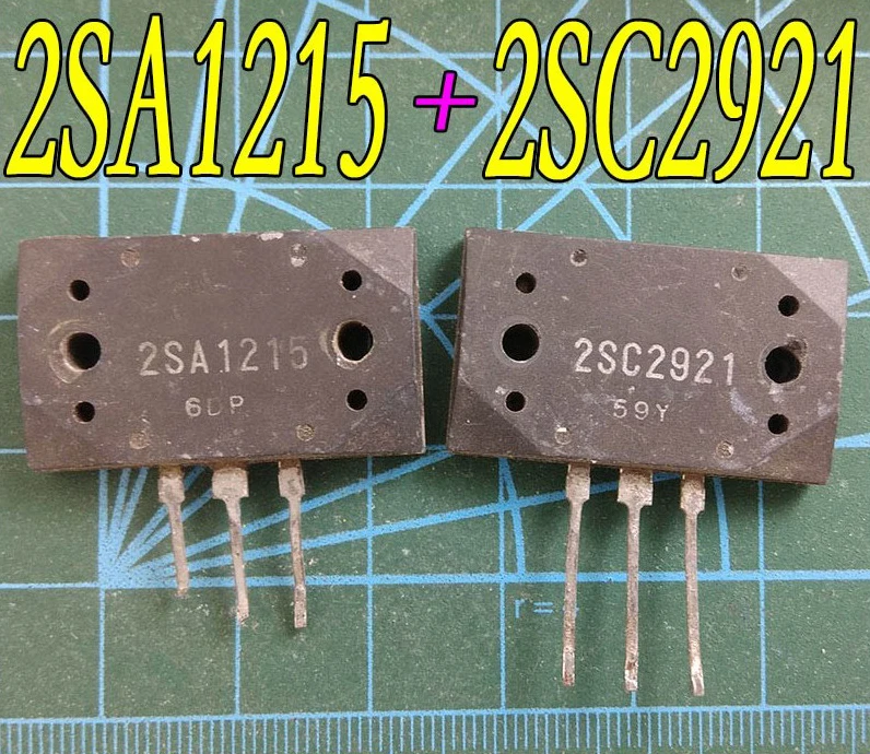 Used  2pcs=1pair 2SA1215 2SC2921 A1215 + C2921 TO-3PL In Stock Original disassembly