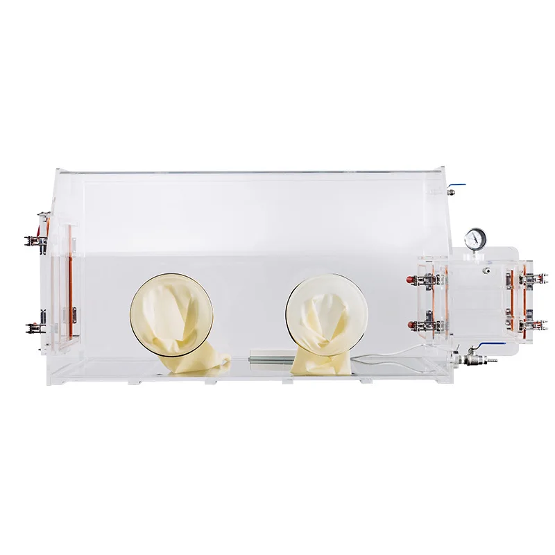 Acrylic Glove Box Laboratory Vacuum Interface Anaerobic Dust-free Sealed Operation Box Plexiglass Glove Box
