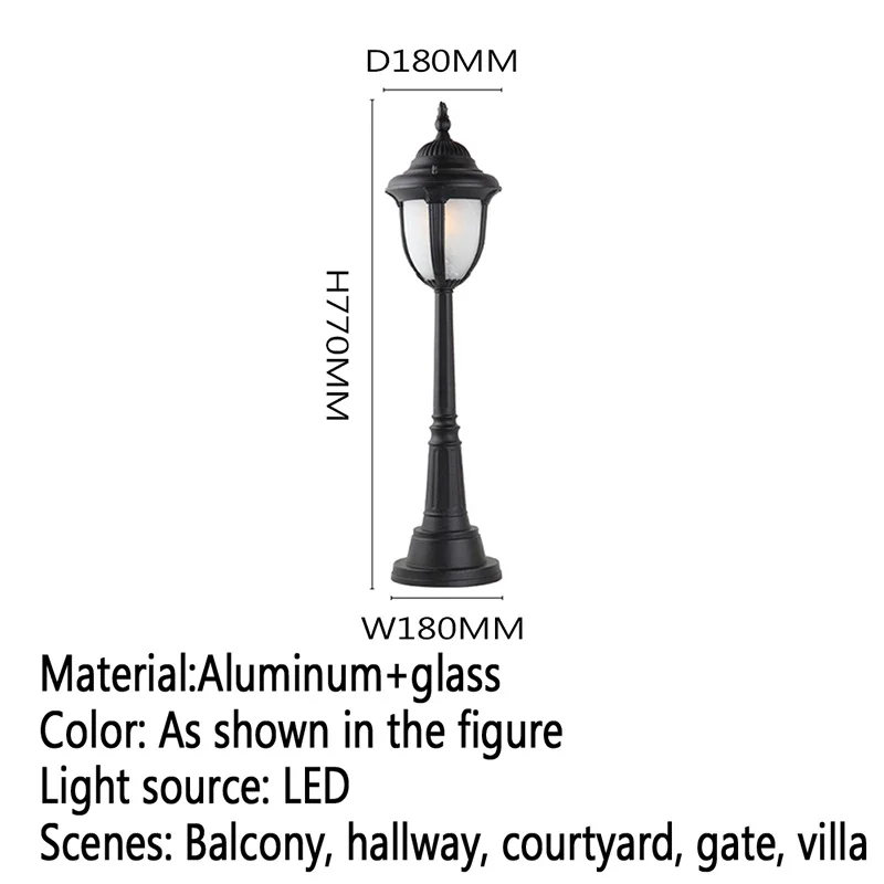 ABEL Lampada da giardino contemporanea per esterni Lampada da prato per quarti residenziali a LED elettrica impermeabile per villa, giardino, cortile ﻿