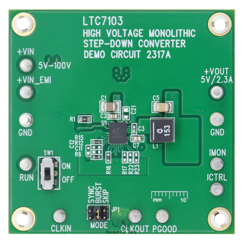 FOR Analog Devices DC2317A LTC7103 DC/DC Step-Down 1 Non-Isolated Output Evaluation Board 5-100V 5V/2.3A 400kHz Promo