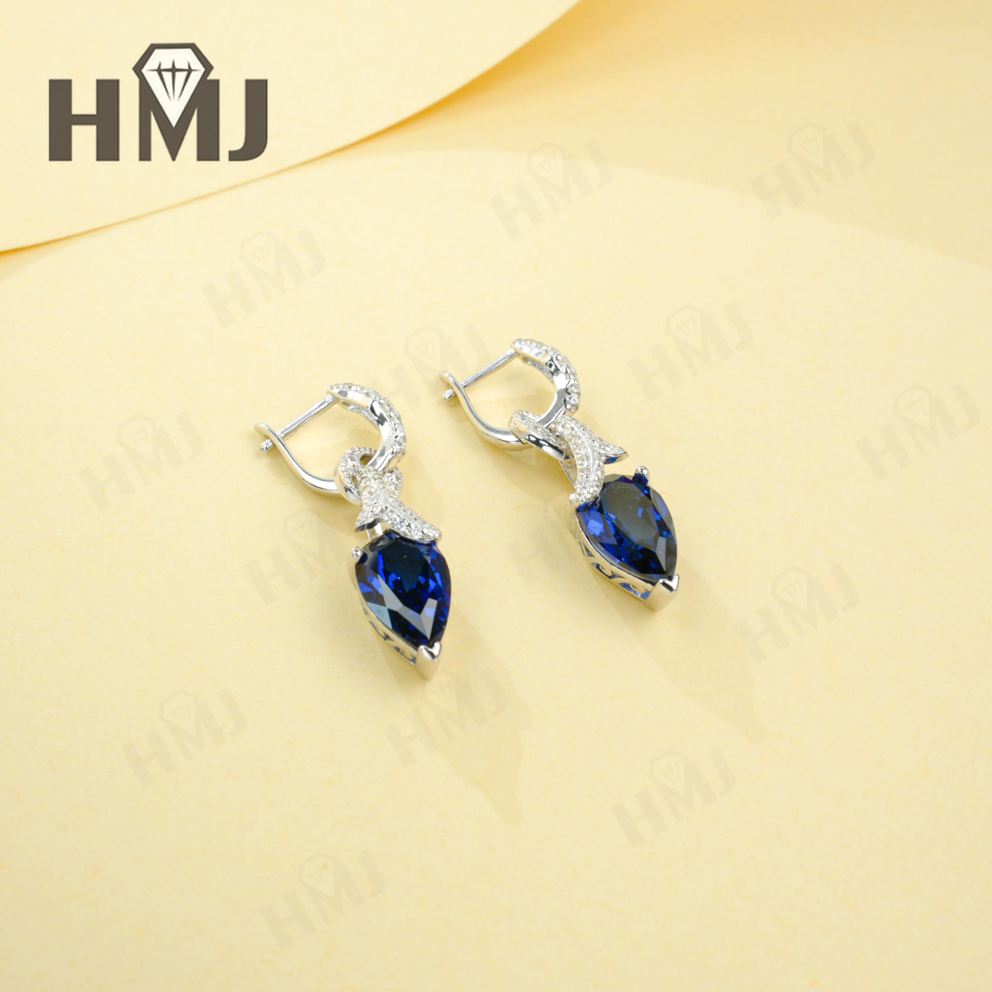 إسقاط أقراط مع 3.5-5.8CT الكمثرى روبي الياقوت كولومبيا S925 مزاجه الأقراط الطويلة للنساء حفلة خطوبة هدية الحلي #3