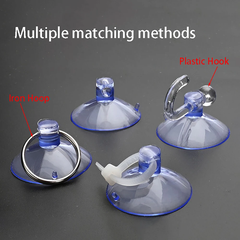

25-80mm Suction Cup With Holes Sucker For Flag Balloon Cat Toy Suction Cup PVC Sucker Pads For Glass Decor Wedding Car