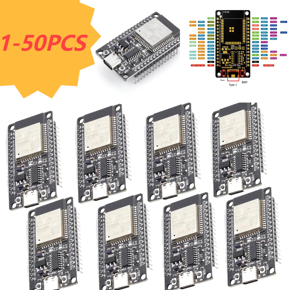 1-50PCS ESP32 Development Board Wireless WiFi Bluetooth module Ultra-Low Power Consumption Dual Core 30Pin ESP32-WROOM-32S ESP32